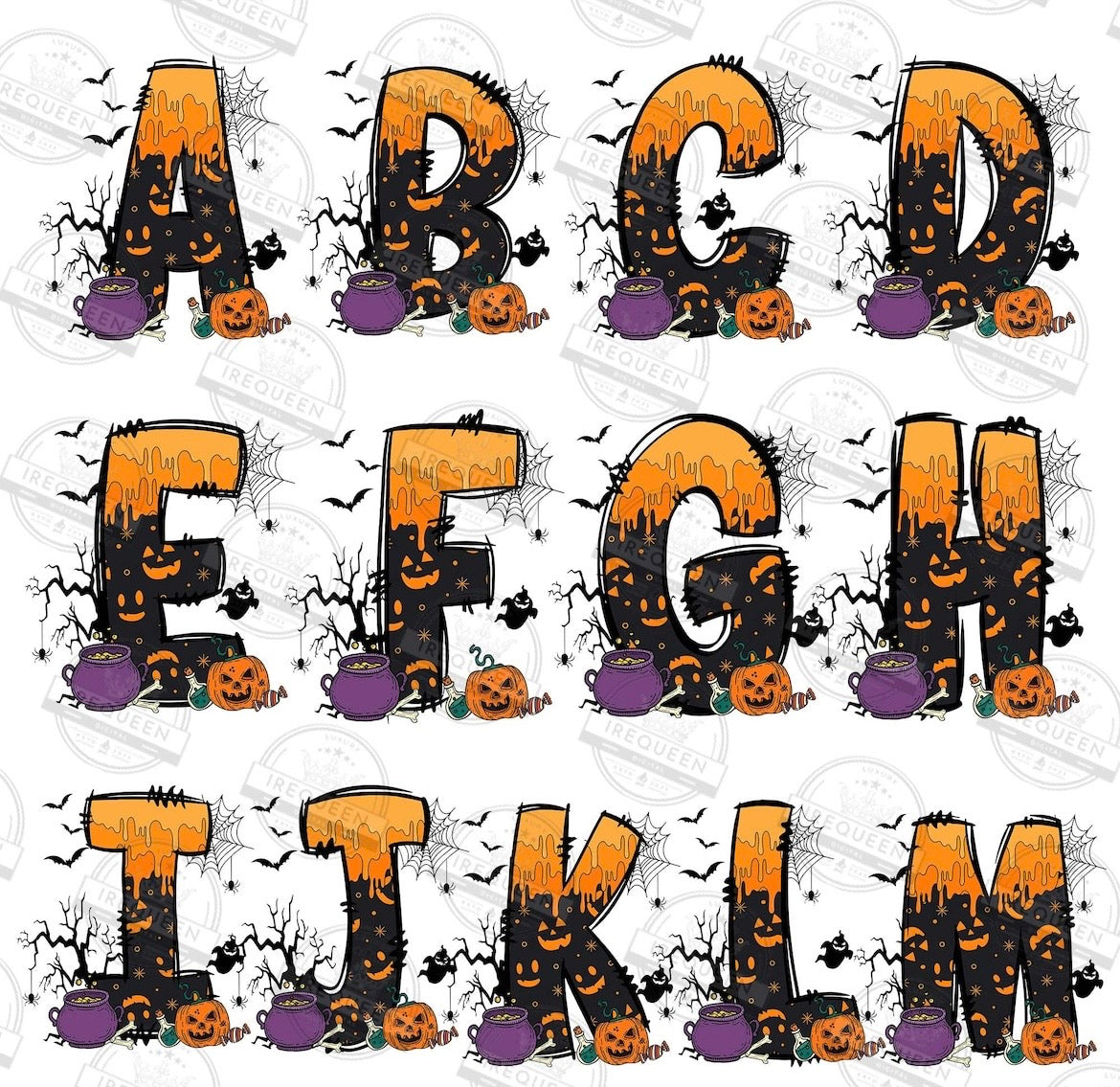 Personalized Halloween trick or treat tote bags