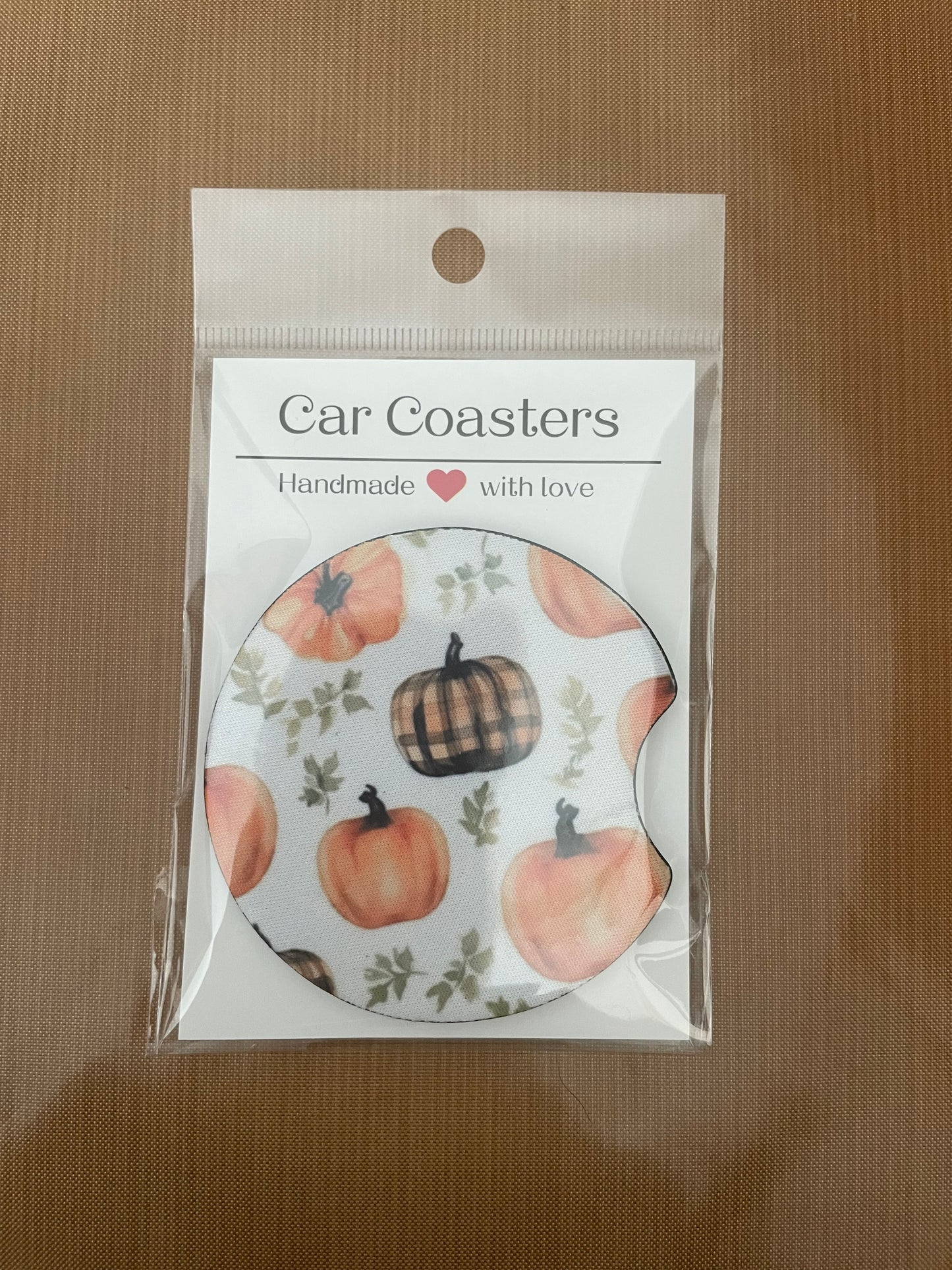 Fall Halloween car coasters