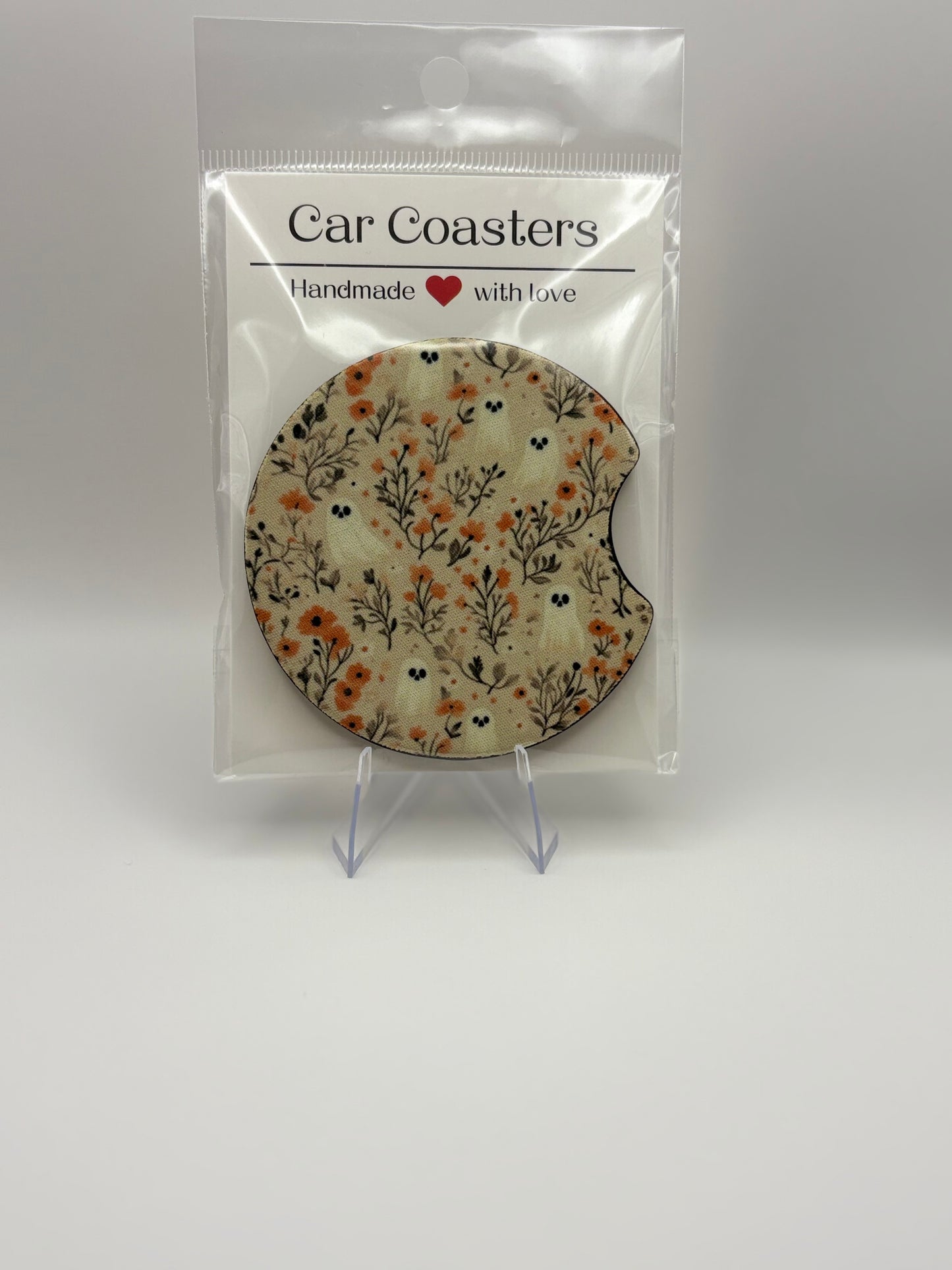 Pre-made Fall Halloween Car Coaster