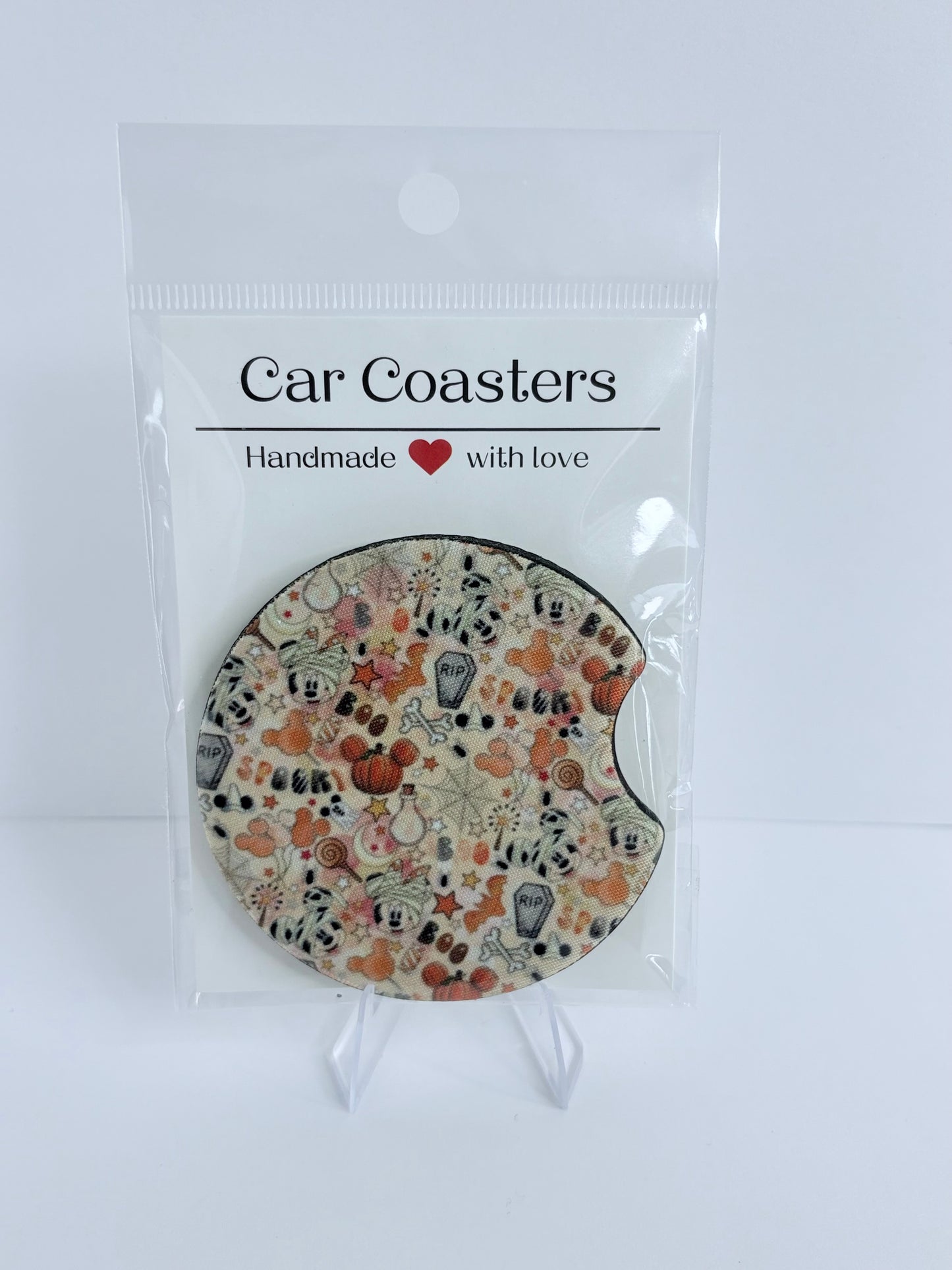 Pre-made Fall Halloween Car Coaster