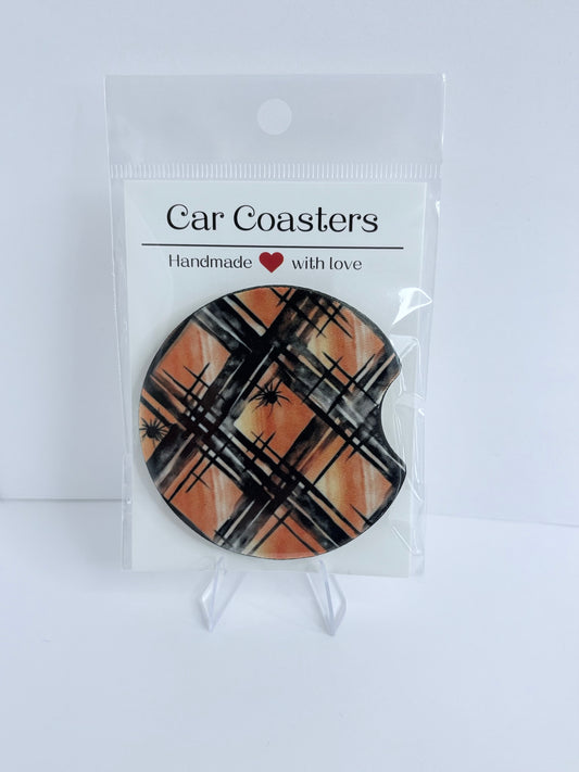 Pre-made Fall Halloween Car Coaster